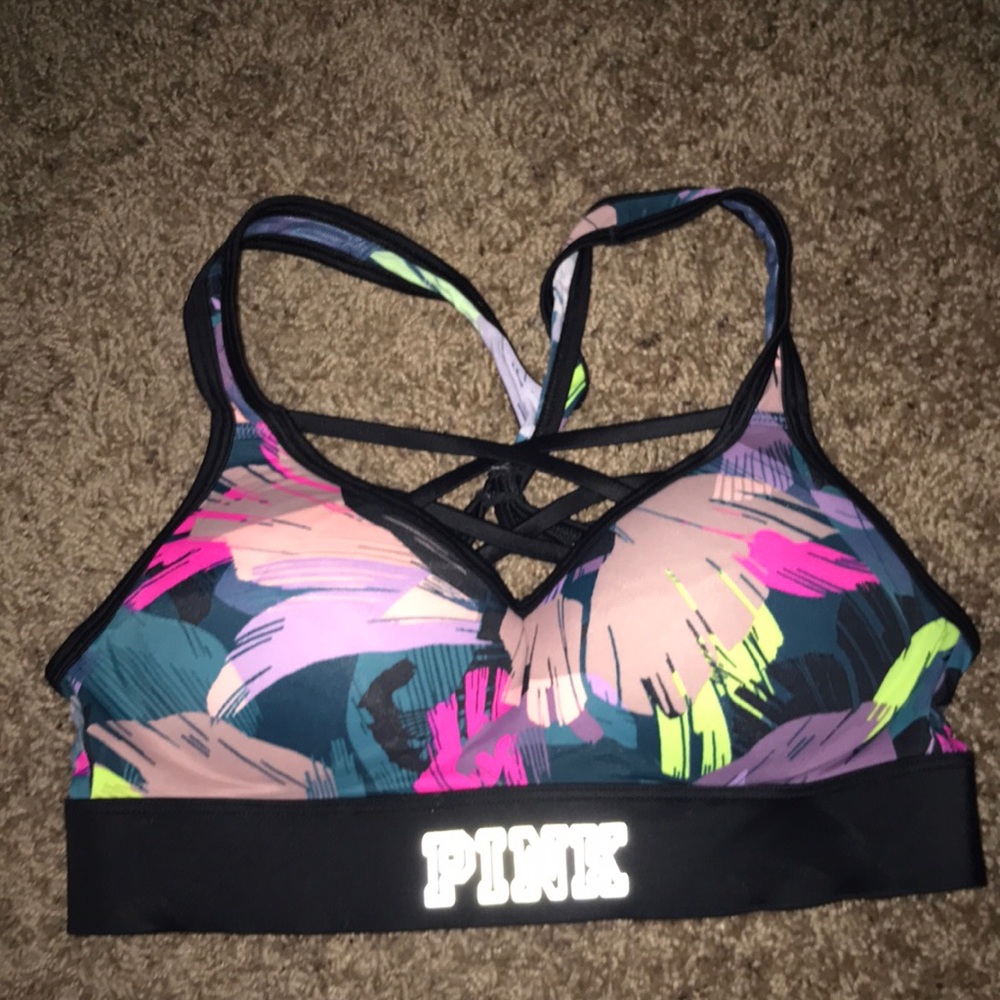 Pink spots bra